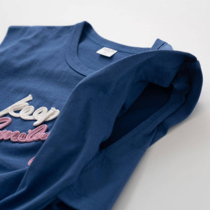 【純棉100%】女式短袖長款T恤