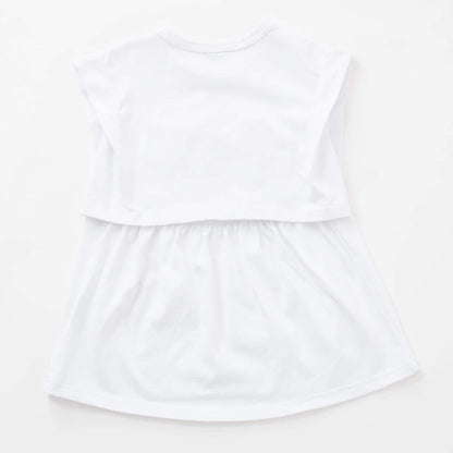 【純棉100%】女式短袖長款T恤