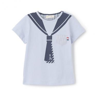 水手風印花短袖T恤