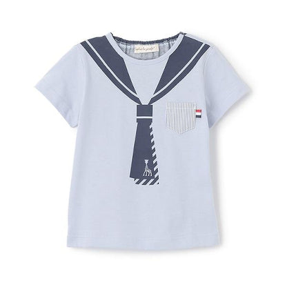 水手風印花短袖T恤