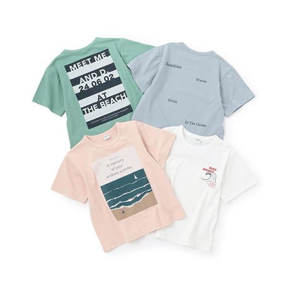 【水陸兩用】混合彩色SUMMER印花短袖T恤