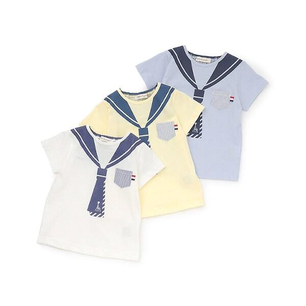 水手風印花短袖T恤