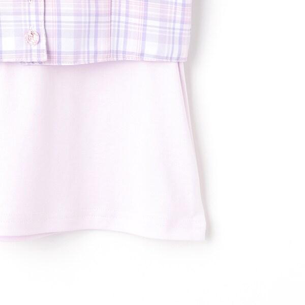 格紋吊帶背心&短袖T恤套裝