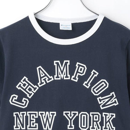 【Champion】【純棉100%】撞色邊短袖T恤