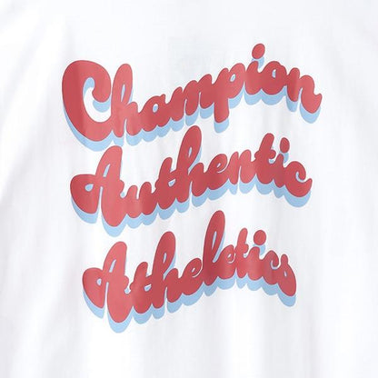 【Champion】【100%純棉】背部印花寬鬆短袖T恤