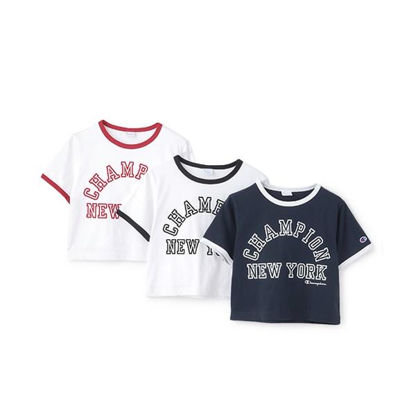 【Champion】【純棉100%】撞色邊短袖T恤