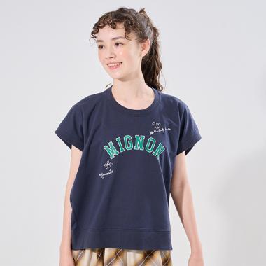 【AMI】塗鴉刺繡不對稱套頭衫