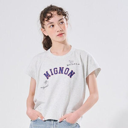 【AMI】塗鴉刺繡不對稱套頭衫