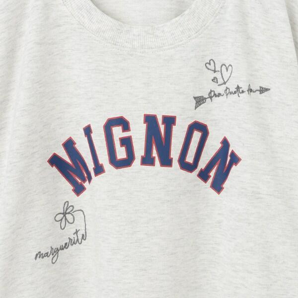 【AMI】塗鴉刺繡不對稱套頭衫