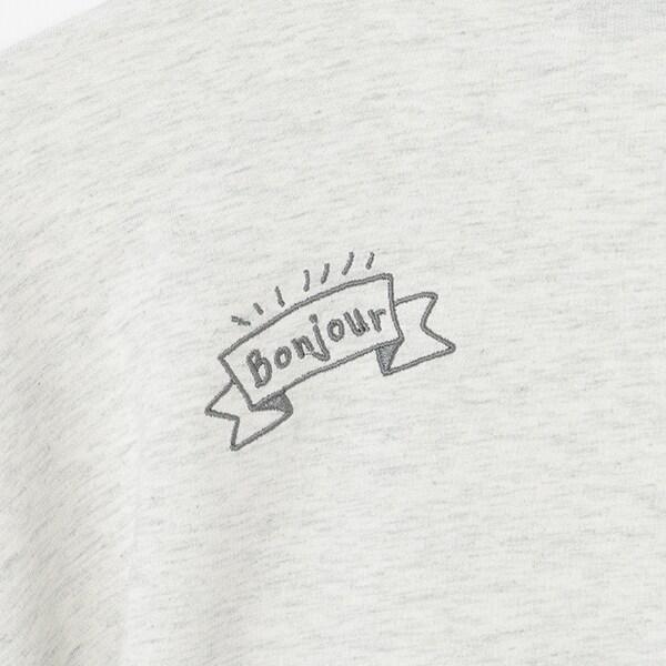 【AMI】塗鴉刺繡不對稱套頭衫