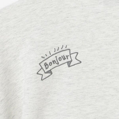 【AMI】塗鴉刺繡不對稱套頭衫