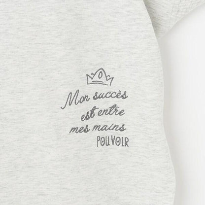 【AMI】塗鴉刺繡不對稱套頭衫