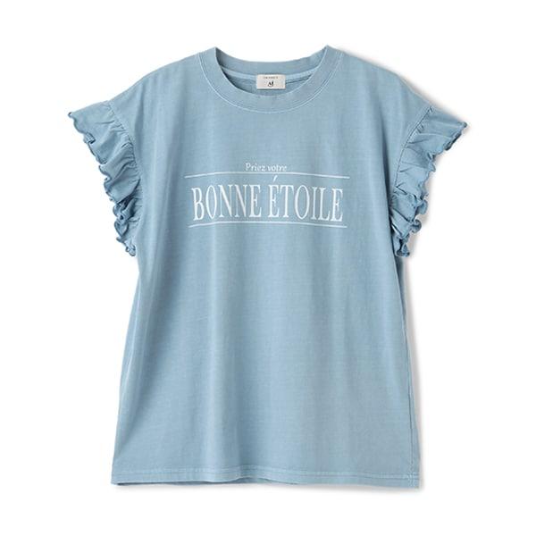 【AMI】袖部荷葉邊水洗T恤