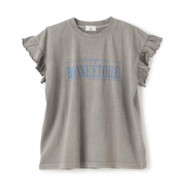 【AMI】袖部荷葉邊水洗T恤