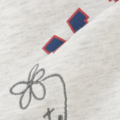 【AMI】塗鴉刺繡不對稱套頭衫