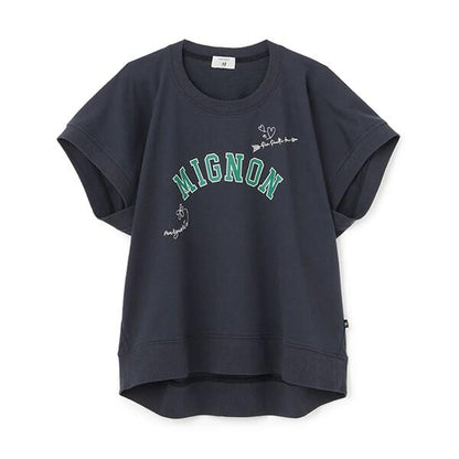 【AMI】塗鴉刺繡不對稱套頭衫