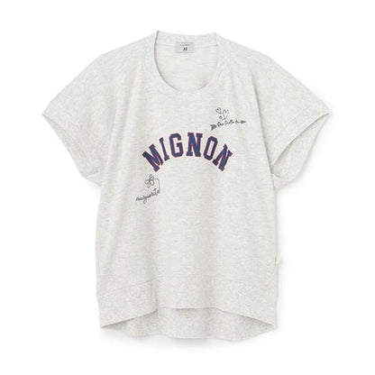 【AMI】塗鴉刺繡不對稱套頭衫