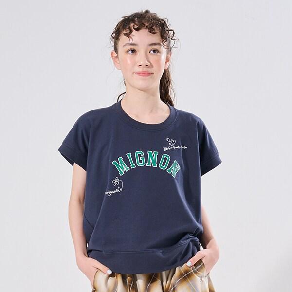 【AMI】塗鴉刺繡不對稱套頭衫