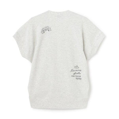 【AMI】塗鴉刺繡不對稱套頭衫