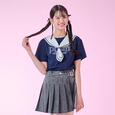 【接觸冷感】3WAY水手領T恤