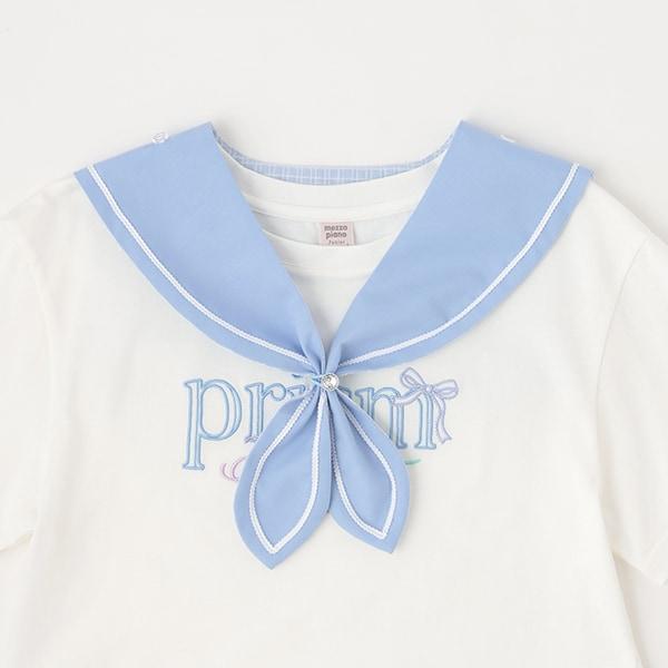 【接觸冷感】3WAY水手領T恤