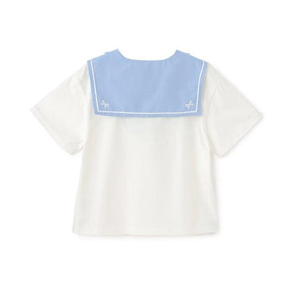 【接觸冷感】3WAY水手領T恤