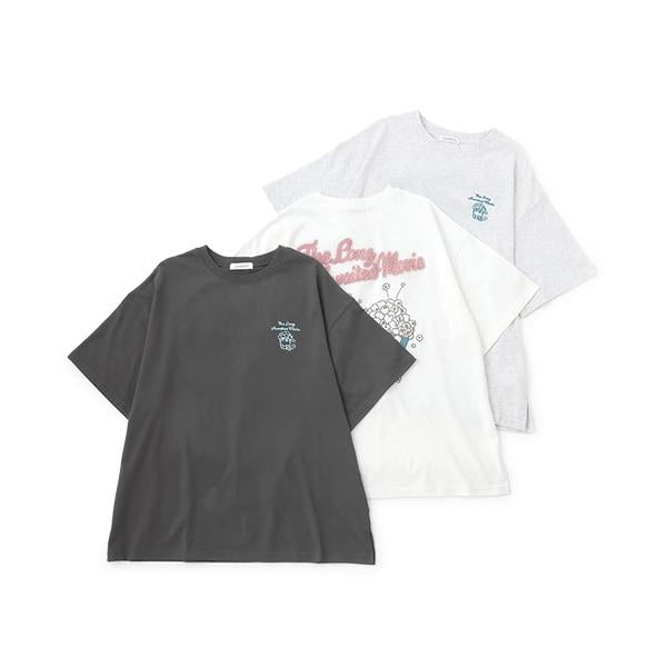 【接觸冷感/清涼】【100%純棉】爆米花印花T恤