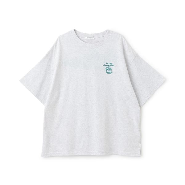 【接觸冷感/清涼】【100%純棉】爆米花印花T恤