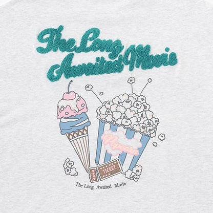 【接觸冷感/清涼】【100%純棉】爆米花印花T恤