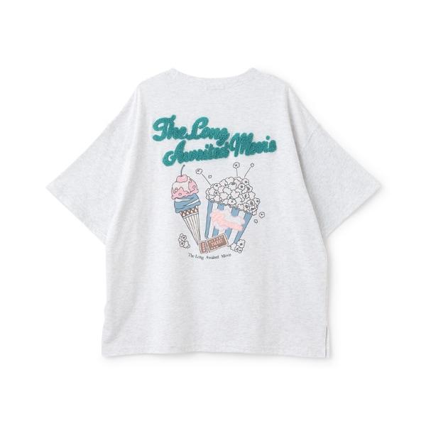 【接觸冷感/清涼】【100%純棉】爆米花印花T恤