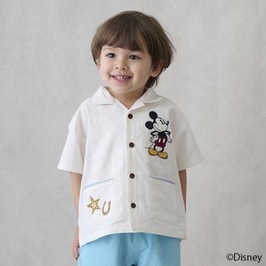 《迪士尼》開領短袖襯衫