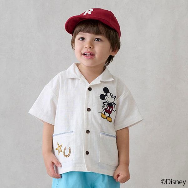 《迪士尼》開領短袖襯衫