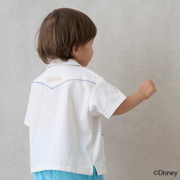 《迪士尼》開領短袖襯衫