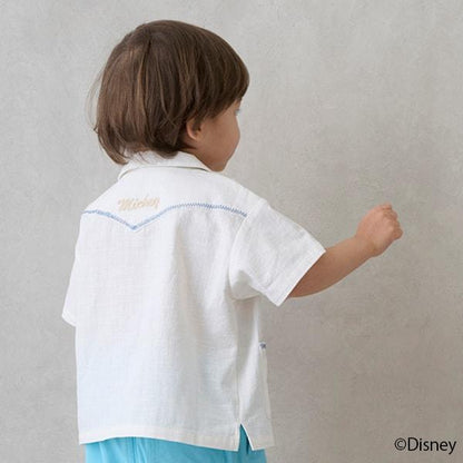 《迪士尼》開領短袖襯衫