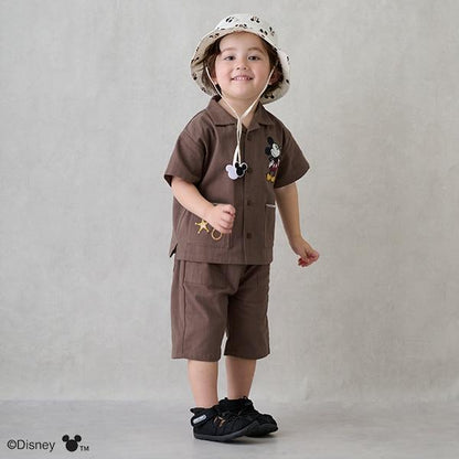 《迪士尼》開領短袖襯衫