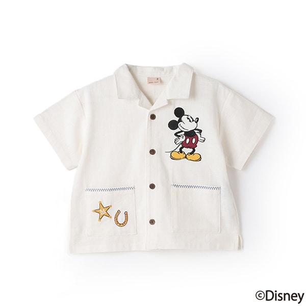 《迪士尼》開領短袖襯衫