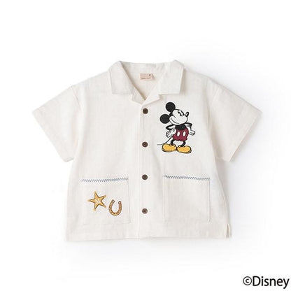《迪士尼》開領短袖襯衫