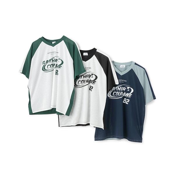 【LTXC】寬鬆網眼運動T恤