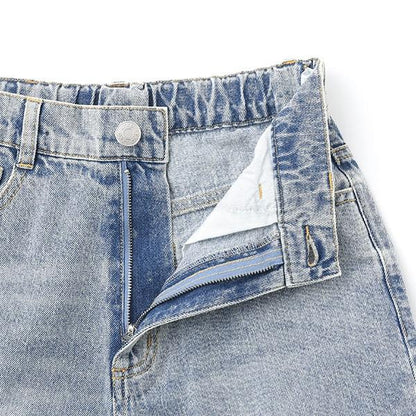 【LTXC】破洞牛仔寬腿褲