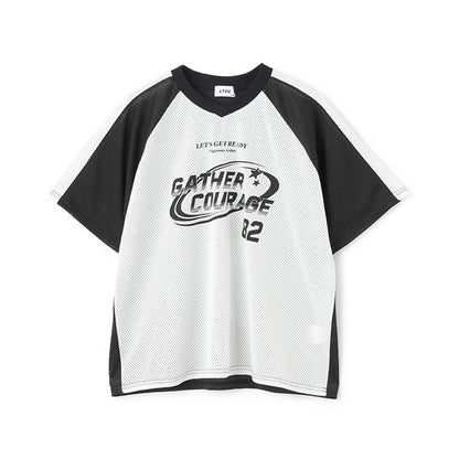 【LTXC】寬鬆網眼運動T恤