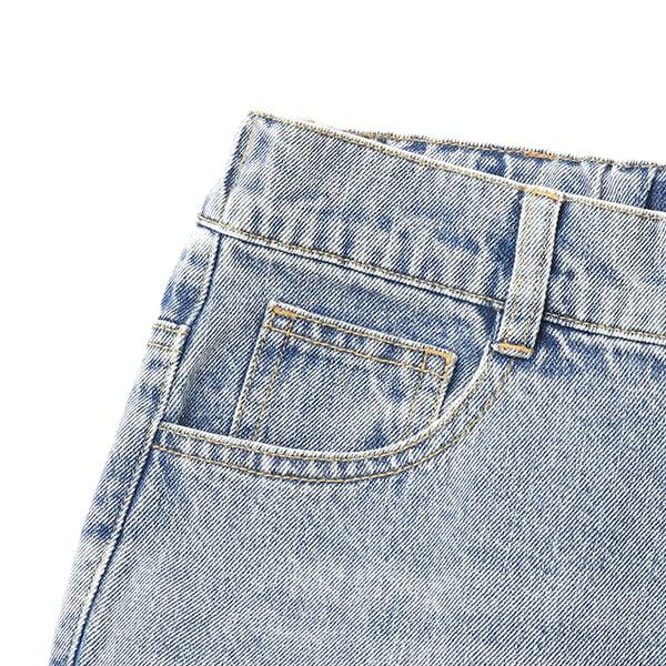 【LTXC】破洞牛仔寬腿褲