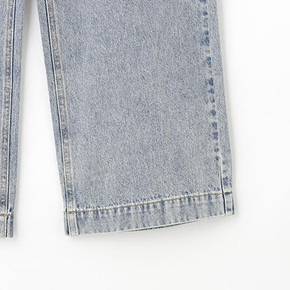 【LTXC】破洞牛仔寬腿褲