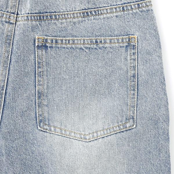 【LTXC】破洞牛仔寬腿褲