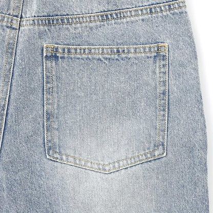 【LTXC】破洞牛仔寬腿褲