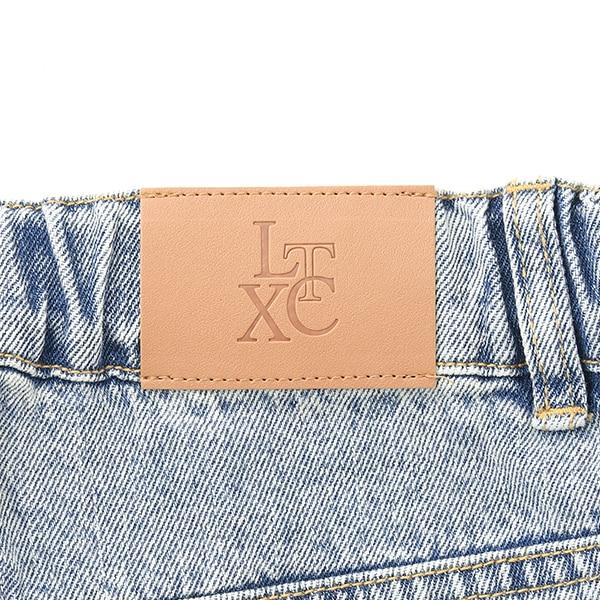 【LTXC】破洞牛仔寬腿褲