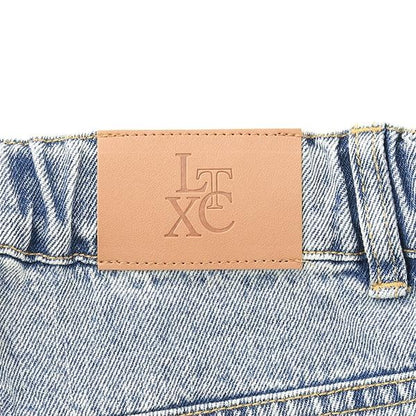 【LTXC】破洞牛仔寬腿褲