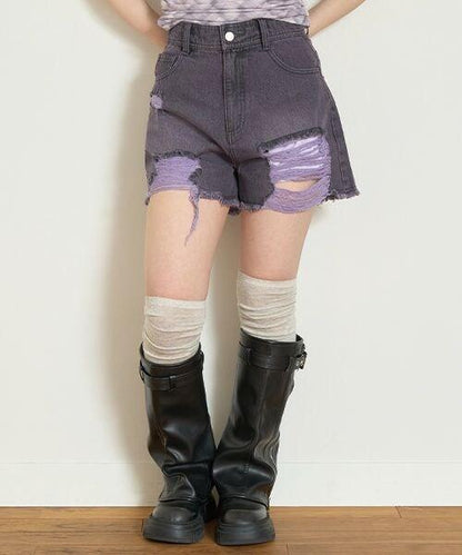 破洞短褲【韓國時尚】