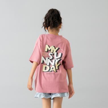 【純棉100%】【365D.】夏日暢享印花寬鬆短袖T恤