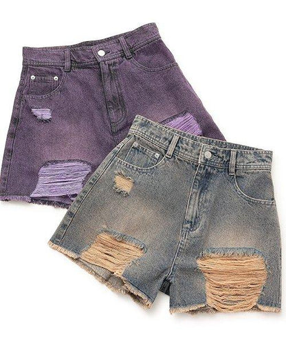 破洞短褲【韓國時尚】