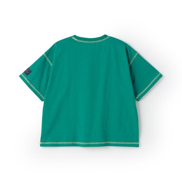 【純棉100%】拼色縫線寬鬆短袖T恤